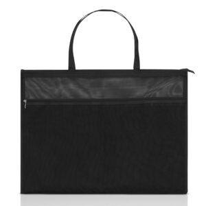 Art Portfolio Elegant Translucent Black , our Portfolio Folder for Artwork Includes Waterproof Internal Bag , Art Storage Style , Protection , Art Bag 19 x 25 , Portfolio Bag with Sturdy Zipper