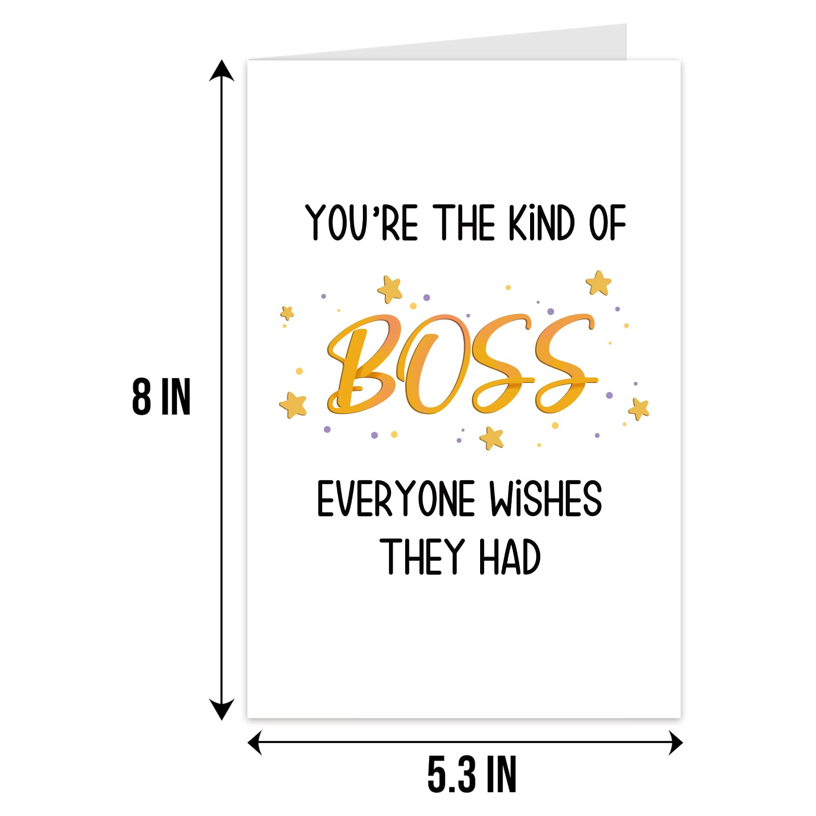 Qiliji Boss Day Card for Men Women, Birthday Card for Boss Manager, Boss Appreciation Card, Amazing Boss Birthday Card, You're The Boss Everyone Wishes They Had