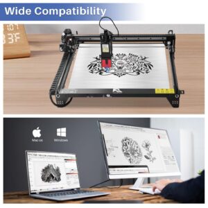 Roomark 10W Output Laser Engraver Machine, Laser Cutting Machine, Engraving Wood and Metal, 400 * 400mm Maximum Working Size, Laser Cutter and Engraver Machine