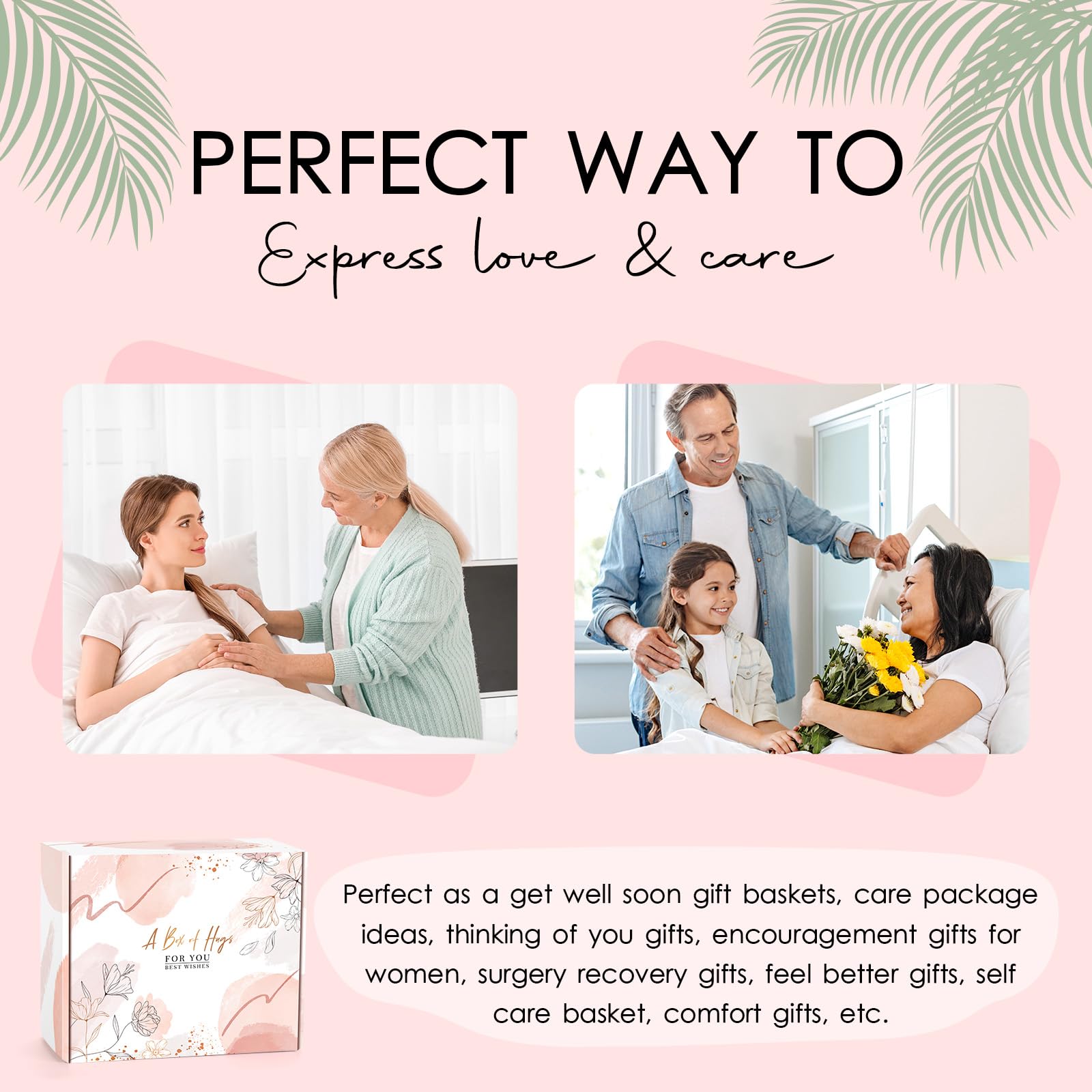 Get Well Gifts for Women After Surgery Care Package for Women Feel Better Gifts for Women Get Well Soon Gift Baskets Thinking of You Gifts Sending Hugs Gifts Comfort Gifts for Women Feel Great