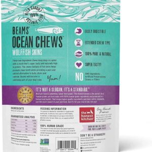 Aurora Pet Bundle (3) Ocean Chews Wolfish Skins Dehydrated Dog Treats (6-oz Each) with AuroraPet Wipes