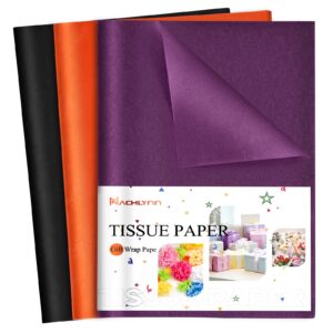 nachlynn 90 sheets halloween tissue paper bulks 14 x 20inch halloween gift wrapping paper for crafts packaging floral pompoms confetti holiday birthday party decorations