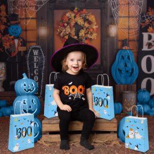 MEHOFOND Halloween Party Gifts Bags Little Boo Gift Bags Blue Halloween Candy Bags Treat Bags Boo Theme Birthday Baby Shower Party Supplies for Boys Halloween Party Favors 24 Pcs