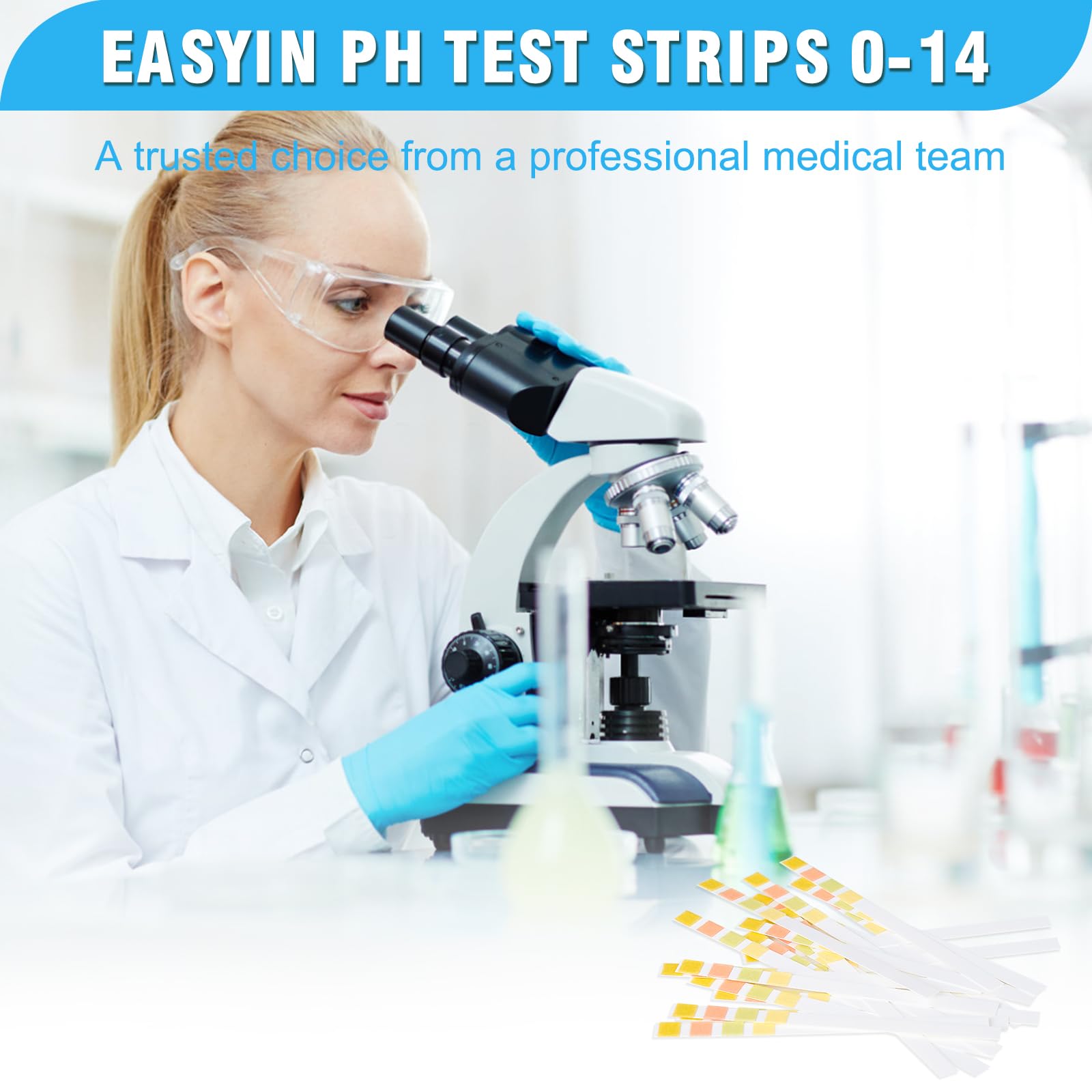 200pcs pH Test Strips (0-14) - Highly Accurate Litmus Paper for Testing Urine, Saliva, Drinking Water, Aquariums, Pools, Labs, Food, and Soap Making