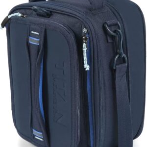 Titan by Arctic Zone Expandable Lunch Box (Navy Blue/Royal Blue), Small