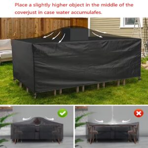 Outdoor Furniture Covers Waterproof, 35x24x16inch/90x60x40cm Patio Furniture Covers, Outdoor Table Covers Waterproof Rectangle, 420D Heavy Duty Outdoor Furniture Covers for Patio Furniture