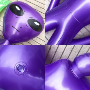 ZCMG 2 Pcs Halloween Inflatable Alien 35.4 Inch Jumbo Inflatable Blow Up Alien Toy Decorations for Birthday Baby Shower Summer Beach Pool Holiday Festival Carnival Alien Theme Party Supplies Purple