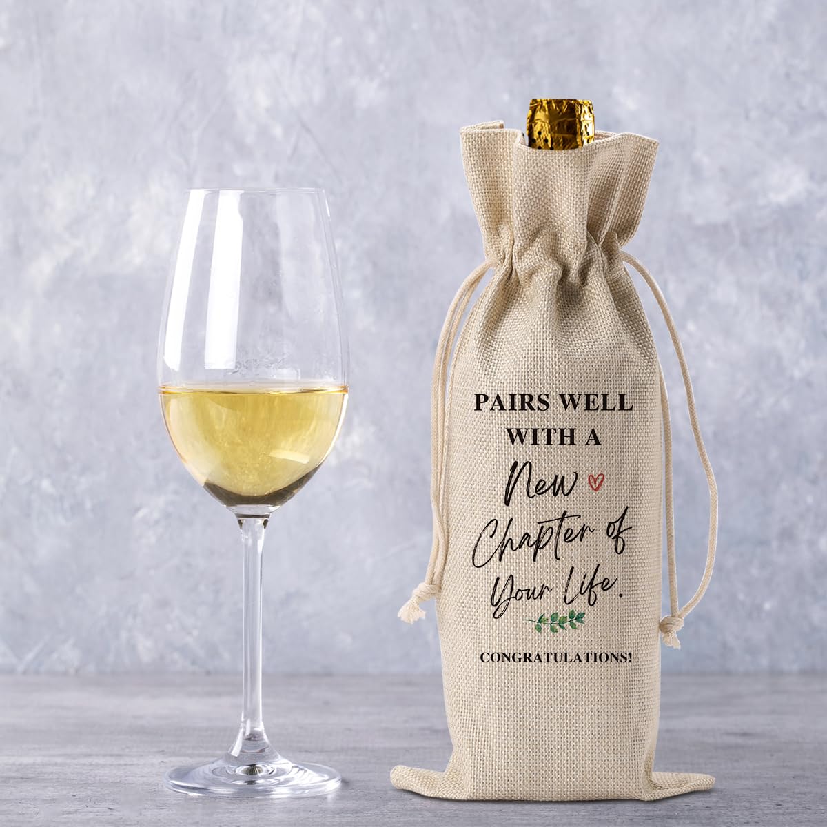 Going Away Gifts for Friends Leaving Away Farewell Retirement Gifts for Women Coworkers New Beginning New Business Owner Gifts for Women Men Pairs Well With A New Chapter of Your Life Wine Bag