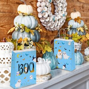 MEHOFOND Halloween Party Gifts Bags Little Boo Gift Bags Blue Halloween Candy Bags Treat Bags Boo Theme Birthday Baby Shower Party Supplies for Boys Halloween Party Favors 24 Pcs