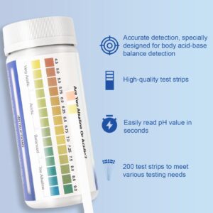 pH Test Strips 4.5-9,200 Litmus Paper pH Strips for Urine & Saliva - pH Balance Test Strips for Accurate Body pH Testing, Health Monitoring, and Wellness Management, Fast & Reliable pH Measurement