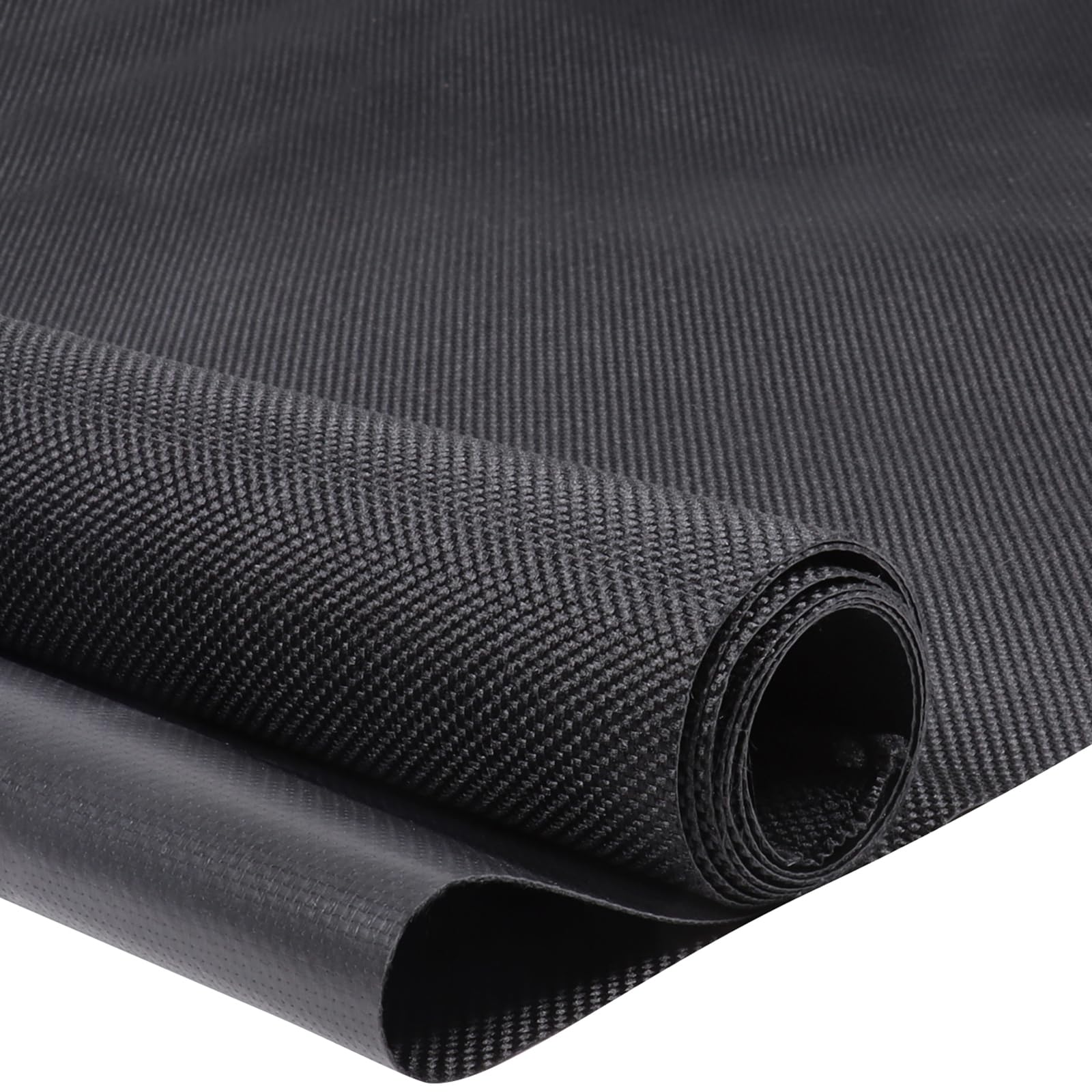 1800D Waterproof Canvas Cordura Fabric 180" L×60" W Heavy Duty Marine Awning Fabric with PVC Backing Anti-UV Reduce Glare Material for Outdoor Indoor Sunbrella Tent Boat Cushion 60" Wide, Black