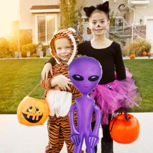 ZCMG 2 Pcs Halloween Inflatable Alien 35.4 Inch Jumbo Inflatable Blow Up Alien Toy Decorations for Birthday Baby Shower Summer Beach Pool Holiday Festival Carnival Alien Theme Party Supplies Purple