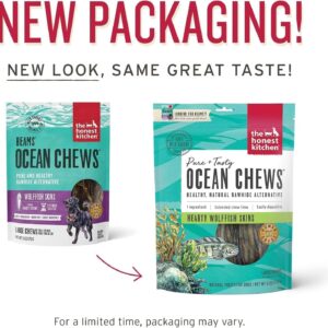 Aurora Pet Bundle (3) Ocean Chews Wolfish Skins Dehydrated Dog Treats (6-oz Each) with AuroraPet Wipes