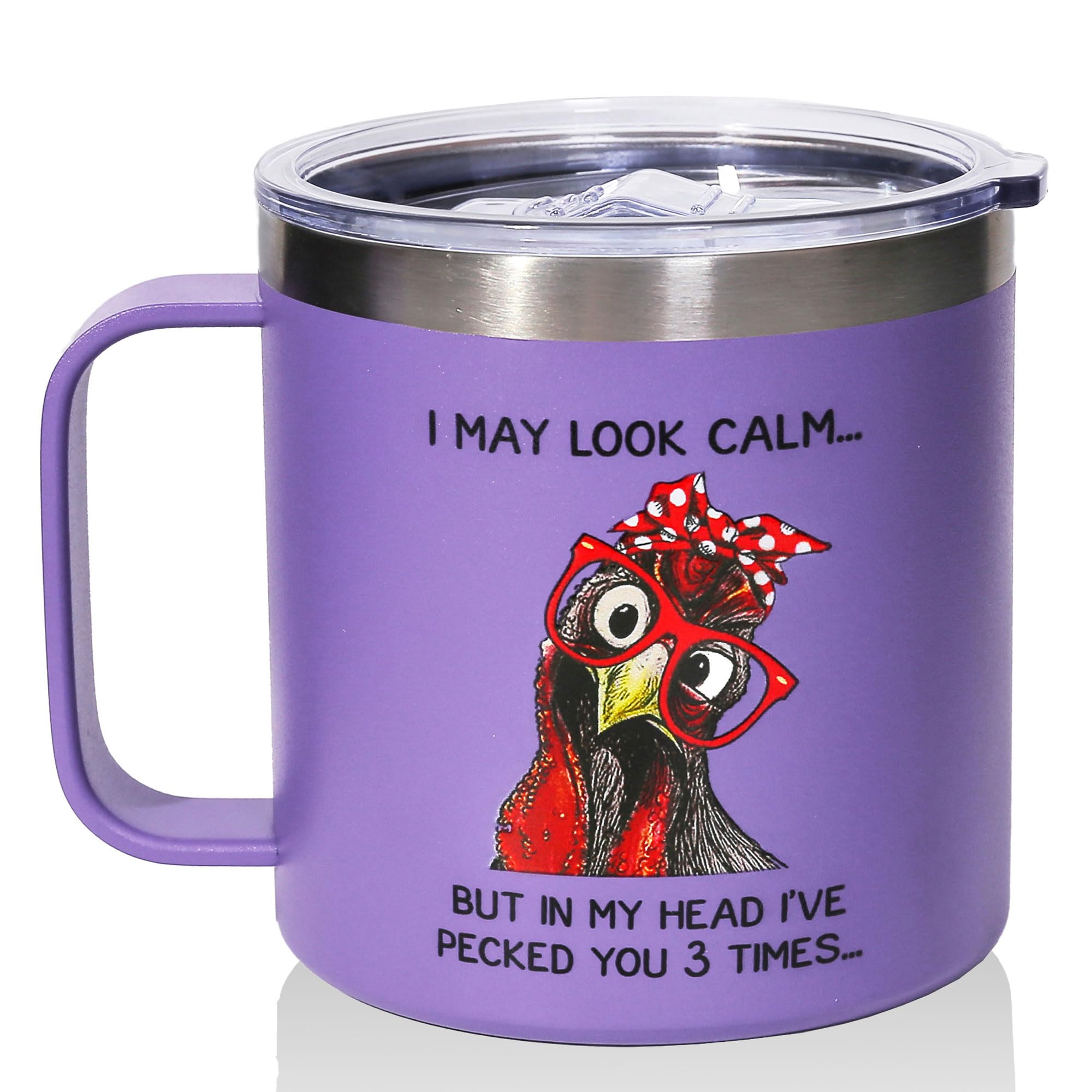 Funny Gifts For Men Women - Birthday,14 Oz Stainless Steel Coffee Mug,For Friends,Dad, Mom, Co-Worker, Teacher Gift -Fun Gift For Father's Day, Mother's Day, Valentine's Day and Christmas (Purple)