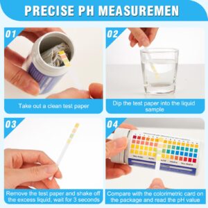 200pcs pH Test Strips (0-14) - Highly Accurate Litmus Paper for Testing Urine, Saliva, Drinking Water, Aquariums, Pools, Labs, Food, and Soap Making