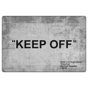 ZTFGZSXG Keep Off Area Rugs Grey 3D Printed Modern Large Carpet Non-Slip Floor Mat Rugs for Bedroom Livingroom Playroom Home Decor Mat 16"" x 24""