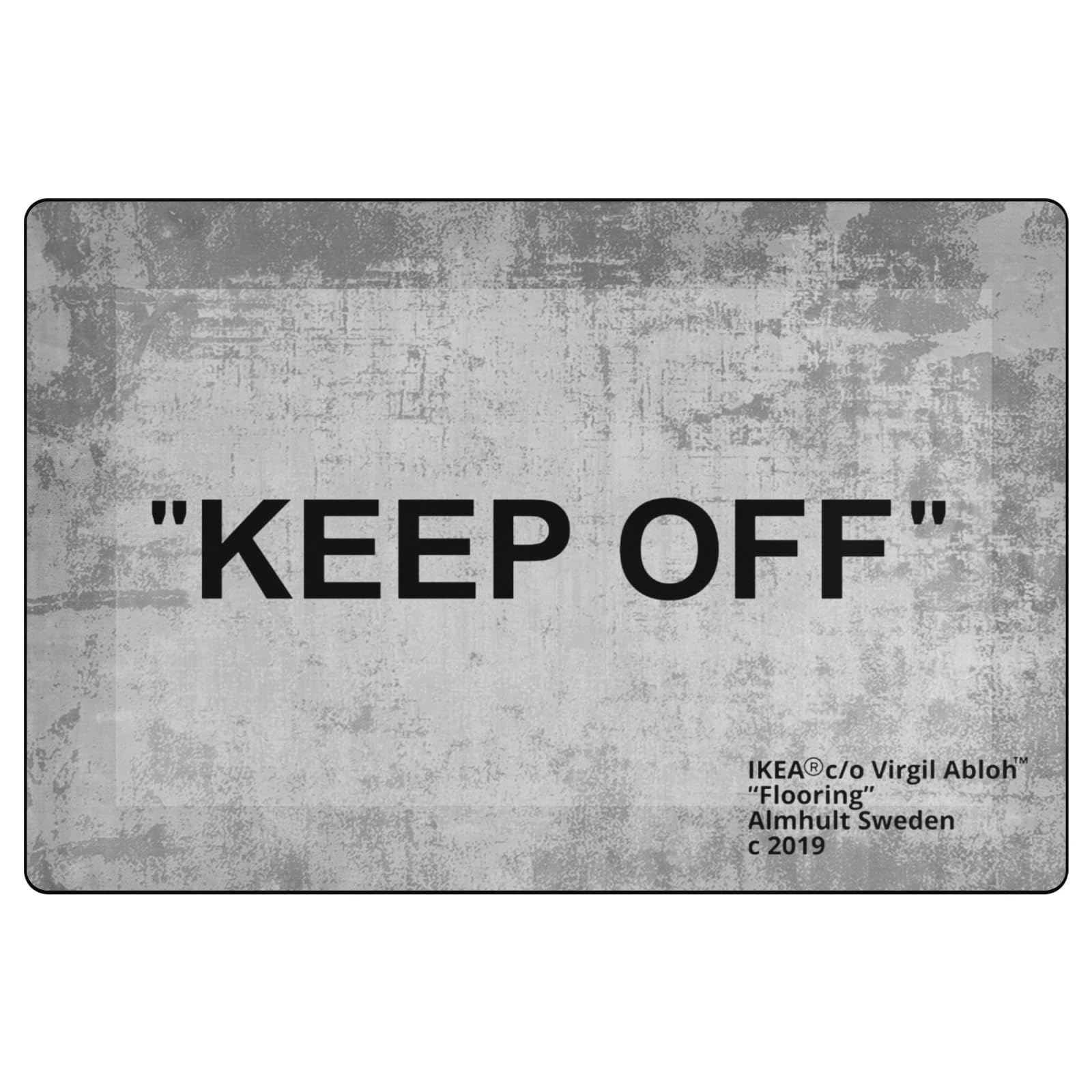 ZTFGZSXG Keep Off Area Rugs Grey 3D Printed Modern Large Carpet Non-Slip Floor Mat Rugs for Bedroom Livingroom Playroom Home Decor Mat 16"" x 24""