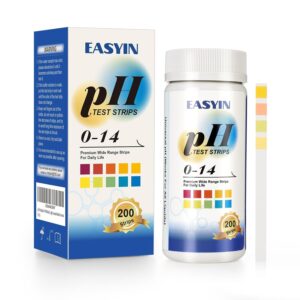 200pcs ph test strips (0-14) - highly accurate litmus paper for testing urine, saliva, drinking water, aquariums, pools, labs, food, and soap making