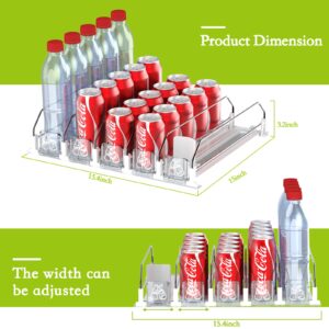 IBORING Drink Organizer for Fridge,Self Pushing Fridge Drink Organizer,Automatic Drink Dispenser for Fridge-Holds up to 25 Cans