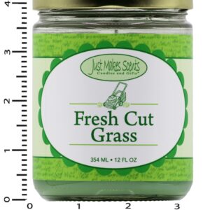 Fresh Cut Grass Scented Blended Soy Candle by Just Makes Scents (12 oz)