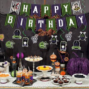 3yankite Beetle Birthday Decoration It's Show Time Theme Party Supplies Décor with Banner Perfect for Halloween Fun & Spooky Parties