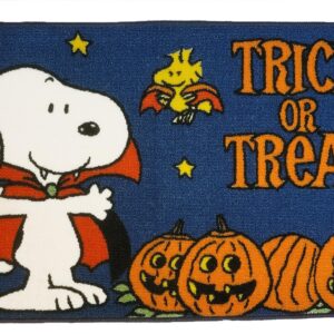 Peanuts Halloween Accent Rug, Polyester with Latex Backing, 17" x 28" (Vampire)