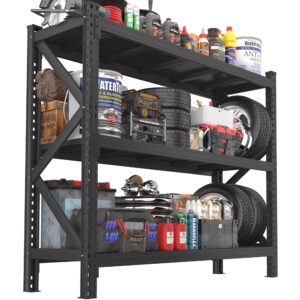 66"w 8500lbs heavy duty storage shelves,metal garage shelving units,durable adjustable steel utility shelving units for home commercial industrial warehouse storage organization utility racks