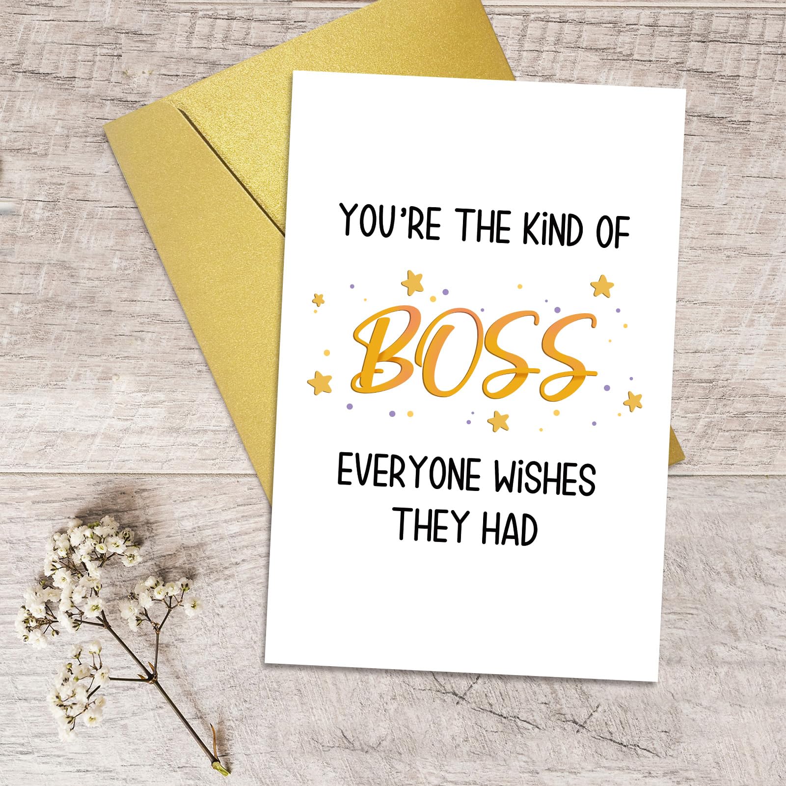 Qiliji Boss Day Card for Men Women, Birthday Card for Boss Manager, Boss Appreciation Card, Amazing Boss Birthday Card, You're The Boss Everyone Wishes They Had