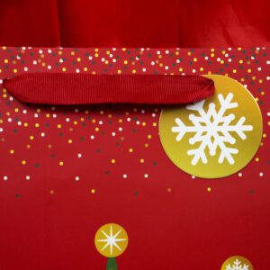 SUNCOLOR 3 Pack 13" Large Christmas Gift Bags with Tissue Paper