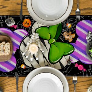 Halloween Table Runner Halloween Cartoon Mouse Table Cover Haunted Mansion Decor Halloween Decorations for Home Party