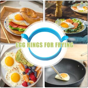 Fried Egg Ring - Reusable Egg Shaper | Fried Egg Cooker Ring | Food Grade Silicone Pancake Egg Shaper | Kitchen Gadget Food Grade Cooking Rings | Double-eared Silicone Egg Pancake Mold for Frying Eggs