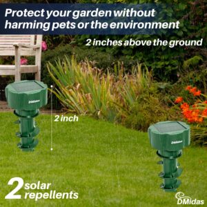 Mole Repellent for Lawns - Gopher Repellent Ultrasonic - Mole and Vole Repellent - Solar Mole Repellent Ultrasonic - Mole Repellent Solar Powered - Best Thing to Get Rid of Snakes (2 Units)