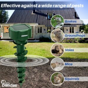 Mole Repellent for Lawns - Gopher Repellent Ultrasonic - Mole and Vole Repellent - Solar Mole Repellent Ultrasonic - Mole Repellent Solar Powered - Best Thing to Get Rid of Snakes (2 Units)