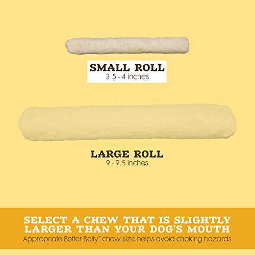 Better Belly Highly Digestible Rawhide Dental Chews, Treat Your Dog to a Chew with NO Artificial Colors or Flavors (Pack of 2)