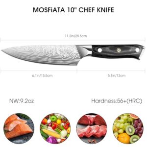 MOSFiATA Chef Knife, 6 Inch Sharp Kitchen Knife High Carbon German EN1.4116 Stainless Steel Cooking Knife, Chopping Knife Kitchen Knives with Ergonomic Handle, Gift Box