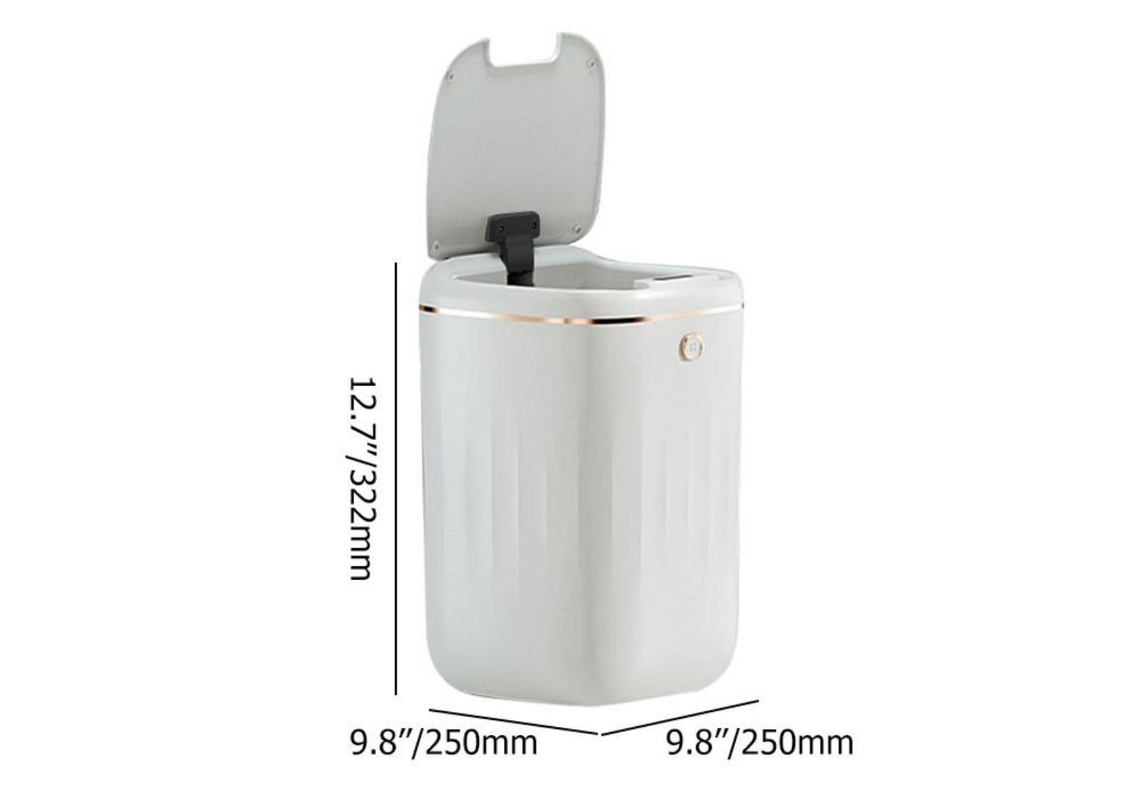 homary Automatic Trash Can 5 Gallon Touchless Motion Sensor Trash Can White Smart Garbage Can for Bathroom Kitchen Office