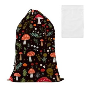 runningbear funny mushrooms leave laundry bag travel laundry bags travel laundry bags with drawstring large laundry bags for traveling apartment