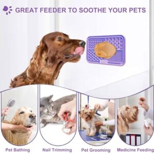 Azyh Licking Mat for Dogs & Cats 2 Pack, Slow Feeder Lick Pat for Large Dogs and Puppies, Anxiety Relief Dog Toys Feeding Mat for Butter Yogurt Peanut, Pets Bathing Grooming Training Mat (9.9'' × 6'')