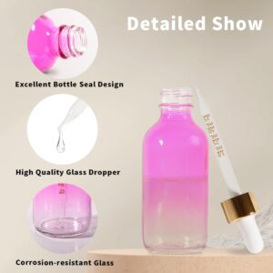 StellaCare Set of 4, 2oz Eye Dropper Bottle, Glass Dropper Bottles, Empty Glass Dropper Bottles, Travel Liquid Bottles