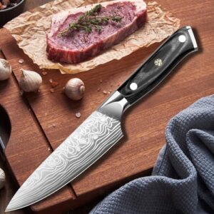 MOSFiATA Chef Knife, 6 Inch Sharp Kitchen Knife High Carbon German EN1.4116 Stainless Steel Cooking Knife, Chopping Knife Kitchen Knives with Ergonomic Handle, Gift Box