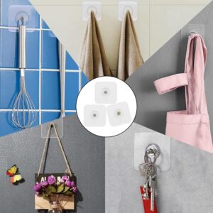 24pcs Adhesive Wall Mount Screw Hooks - Wall Hangers Without Nails, No-Trace Sticker Wall Hooks for Hanging, Waterproof Wall Hooks Adhesive Hooks for Bathroom Kitchen Home