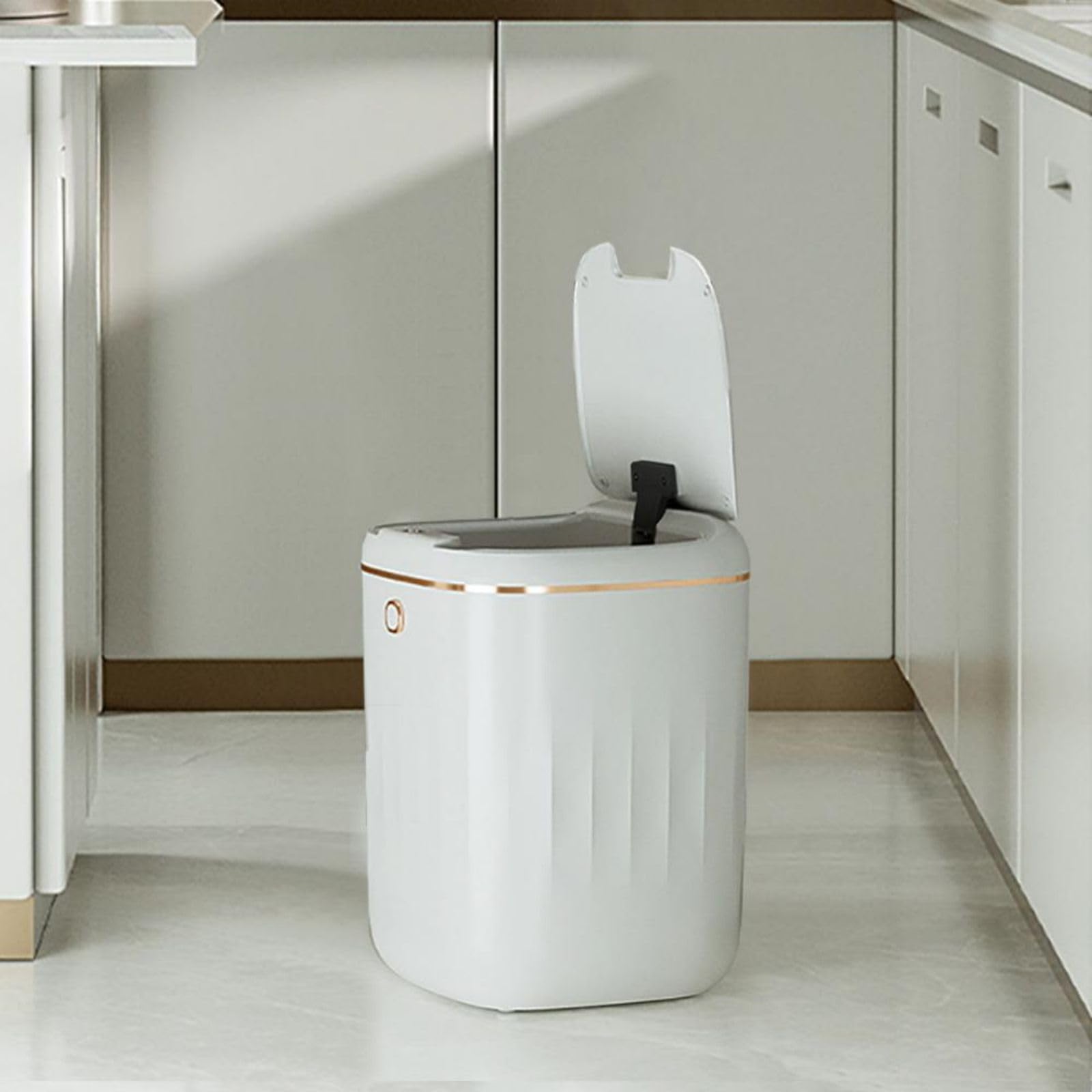 homary Automatic Trash Can 5 Gallon Touchless Motion Sensor Trash Can White Smart Garbage Can for Bathroom Kitchen Office