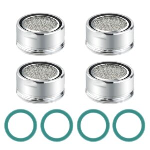 4 pack faucet aerator kitchen faucet aerator with filter bathroom sink faucet aerator replacement parts with brass shell male thread aerator faucet filter gasket for kitchen bathroom chrome