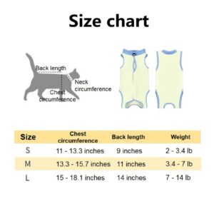 Cat Surgery Recovery Suit for Male Female Cat Onesie After Surgery Spay Surgical Abdominal Wound Skin Diseases E-Collar Alternative to Cone of Shame Kitten Body Post Suitical