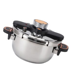 Pressure Cooker Stainless Steel Efficient Fast Heating Large Capacity Canning Pot for Home Kitchen (4L)