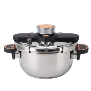 Pressure Cooker Stainless Steel Efficient Fast Heating Large Capacity Canning Pot for Home Kitchen (4L)