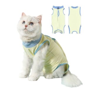 cat surgery recovery suit for male female cat onesie after surgery spay surgical abdominal wound skin diseases e-collar alternative to cone of shame kitten body post suitical