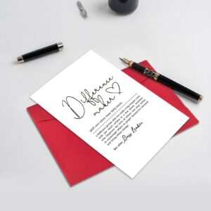 Ogeby Funny Boss Day Card Gifts for Her Him, Happy Boss's Day Card for Boss Women Men, Boss Appreciation Card for Manager Leader Mentor, Difference Maker Definition Card from Group Employee Coworker