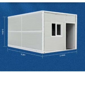 Generic 20ft Fold Out Foldable Container House Foldable Cabin Insulated Container | Versatile Storage, Shed, Office, Warehouse Solution, White, Modern2024