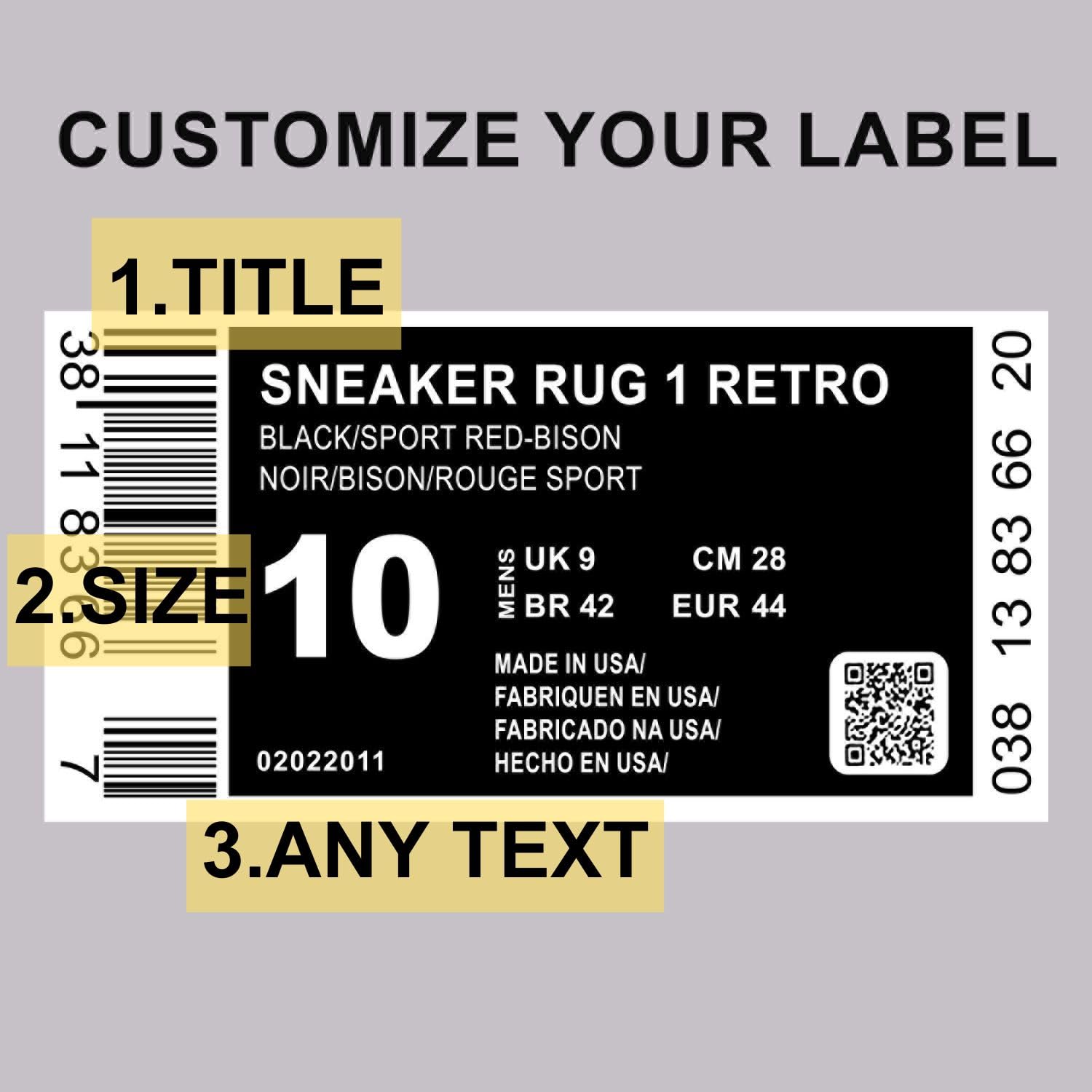 SAMIL CREATIONS Customized Sneaker Rug Custom Shoes Label Rugs Sneaker Room Carpet Sneaker Mat Sneaker Life is short buy The Sneakers 3x5 4x6 5x7 5x8 5,2x9 6x8 Full Size CT91